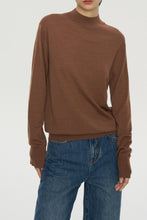 Load image into Gallery viewer, Druyes Half-Turtleneck Ultra-Fine Merino Wool Knit Sweater