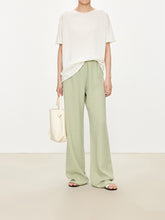 Load image into Gallery viewer, Kow Extra Fine Merino Wool & Silk Blend Roll Edge Knit Short Sleeve Sweater