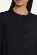 Load image into Gallery viewer, Battersea Super Extra Fine Merino Wool Round Neck Long Sleeve Cardigan