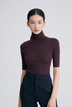 Load image into Gallery viewer, Lydia Merino Wool Turtleneck Short Sleeves Sweater