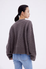Load image into Gallery viewer, Monet Wool & Cashmere Cable Knit Cardigan
