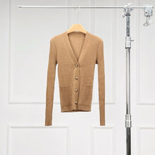 Cargar imagen en el visor de la galería, Edition Extra Fine Merino Wool Rib-Knitted Cardigan