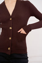 Cargar imagen en el visor de la galería, Edition Extra Fine Merino Wool Rib-Knitted Cardigan