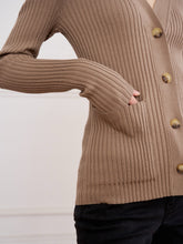 Cargar imagen en el visor de la galería, Edition Extra Fine Merino Wool Rib-Knitted Cardigan