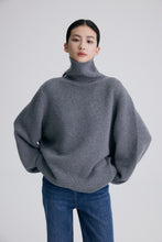 Load image into Gallery viewer, Cambridge Wool-Cashmere Oversized Turtleneck Sweater