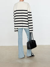 Load image into Gallery viewer, Nordica Heavyweight Wool Striped Round Neck Sweater