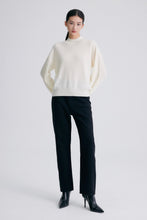 Load image into Gallery viewer, Chloe Cashmere Mock Neck Sweater with Lantern Sleeves