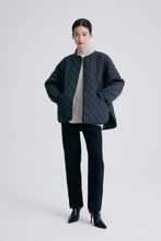 Charger l'image dans la galerie, Symbol Diamond-Pattern Round Neck Coat