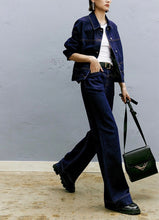 Load image into Gallery viewer, JEAN High-Waisted Wide-Leg Denim Pants
