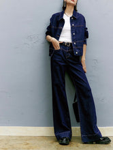 Load image into Gallery viewer, JEAN High-Waisted Wide-Leg Denim Pants