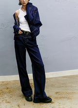 Load image into Gallery viewer, JEAN High-Waisted Wide-Leg Denim Pants