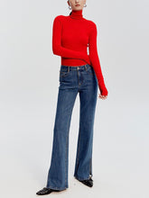 将图片加载到图库查看器,Rose Super Fine Seamless Merino Wool Turtleneck