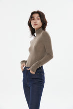 将图片加载到图库查看器,Rose Super Fine Seamless Merino Wool Turtleneck
