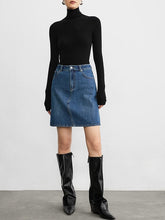 将图片加载到图库查看器,Rose Super Fine Seamless Merino Wool Turtleneck