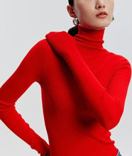 将图片加载到图库查看器,Rose Super Fine Seamless Merino Wool Turtleneck