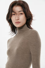 将图片加载到图库查看器,Rose Super Fine Seamless Merino Wool Turtleneck