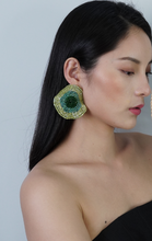 Cargar imagen en el visor de la galería, Patchouli Sunflower Beads Earring & Ring Set