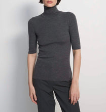 Load image into Gallery viewer, Lydia Merino Wool Turtleneck Short Sleeves Sweater