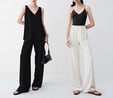 Cargar imagen en el visor de la galería, Cady Acetate Wide Leg Pants (300g)