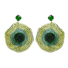 Cargar imagen en el visor de la galería, Patchouli Sunflower Beads Earring & Ring Set