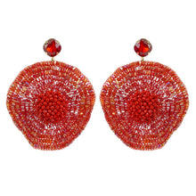 Cargar imagen en el visor de la galería, Patchouli Sunflower Beads Earring & Ring Set