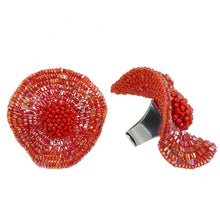 Cargar imagen en el visor de la galería, Patchouli Sunflower Beads Earring & Ring Set