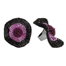 Cargar imagen en el visor de la galería, Patchouli Sunflower Beads Earring & Ring Set