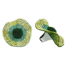 Cargar imagen en el visor de la galería, Patchouli Sunflower Beads Earring & Ring Set
