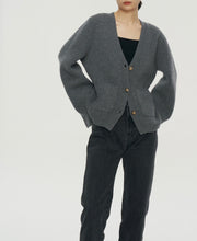 Cargar imagen en el visor de la galería, Scarlet Premium Heavyweight Merino Wool Cardigan