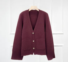 Charger l'image dans la galerie, Scarlet Heavyweight Premier Cashmere Cardigan