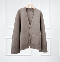 Charger l'image dans la galerie, Scarlet Heavyweight Premier Cashmere Cardigan