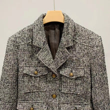 Charger l'image dans la galerie, ÀIMAI Tweed Retro Cropped Wool Coat
