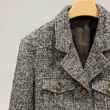 Charger l'image dans la galerie, ÀIMAI Tweed Retro Cropped Wool Coat