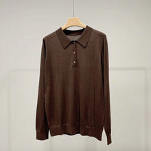 将图片加载到图库查看器,AIMIA Vintage Merino Knitting Polo