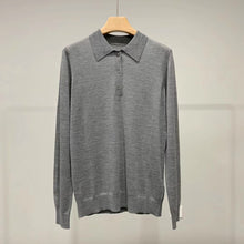 将图片加载到图库查看器,AIMIA Vintage Merino Knitting Polo