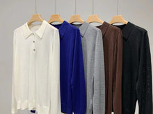 将图片加载到图库查看器,AIMIA Vintage Merino Knitting Polo