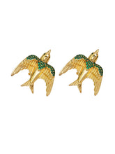 将图片加载到图库查看器,Swallow’s Flight Zircon Clip Earrings