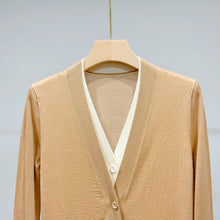 Charger l'image dans la galerie, Memaire Double-Layered Extra Fine Merino Cardigan