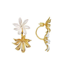 Load image into Gallery viewer, Double White Orchid Earrings