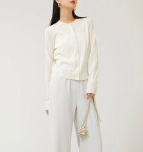Cargar imagen en el visor de la galería, Sarah Silk Merino Wool Cardigan