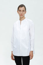 将图片加载到图库查看器,Tuxedo Stand Collar Cotton Sateen Shirt