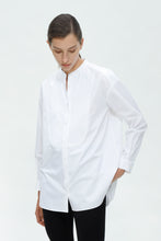 将图片加载到图库查看器,Tuxedo Stand Collar Cotton Sateen Shirt