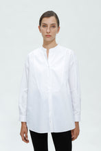 将图片加载到图库查看器,Tuxedo Stand Collar Cotton Sateen Shirt