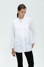 将图片加载到图库查看器,Tuxedo Stand Collar Cotton Sateen Shirt
