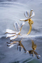 Load image into Gallery viewer, Double White Orchid Earrings