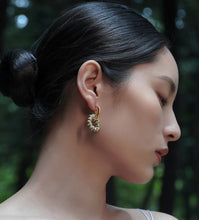 Load image into Gallery viewer, Cloisonné Sunburst Earrings