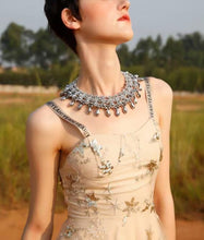 将图片加载到图库查看器,Handmade Crocheted Beaded Necklace