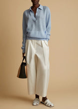 将图片加载到图库查看器,Jo V Neck Vintage Polo Cashmere Sweater