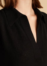 将图片加载到图库查看器,Jo V Neck Vintage Polo Cashmere Sweater