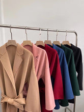 Cargar imagen en el visor de la galería, ÀIMAI Bathrobe Cropped Cashmere Wool Coat